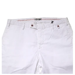 White Cotton Skinny Fit Mid Waist Denim Trouser Jeans