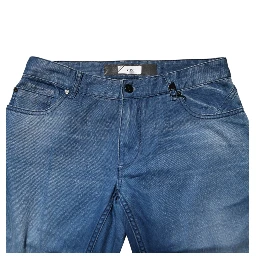 Blue Washed Cotton Regular Fit Men Denim Trouser Jeans