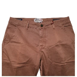 Brown Mid Waist Skinny Fit Denim Men Trouser Jeans