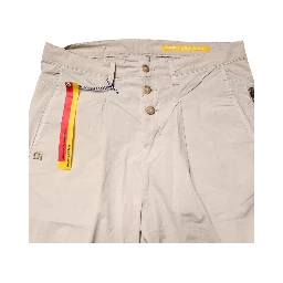 Beige Cotton Stretch Slim Fit Denim Jeans