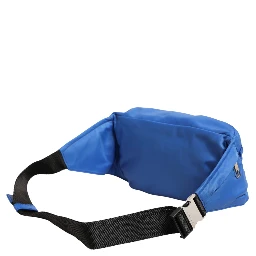 Blue Logo Plaque Nylon Waist Fanny Pack Men's Borse Bag