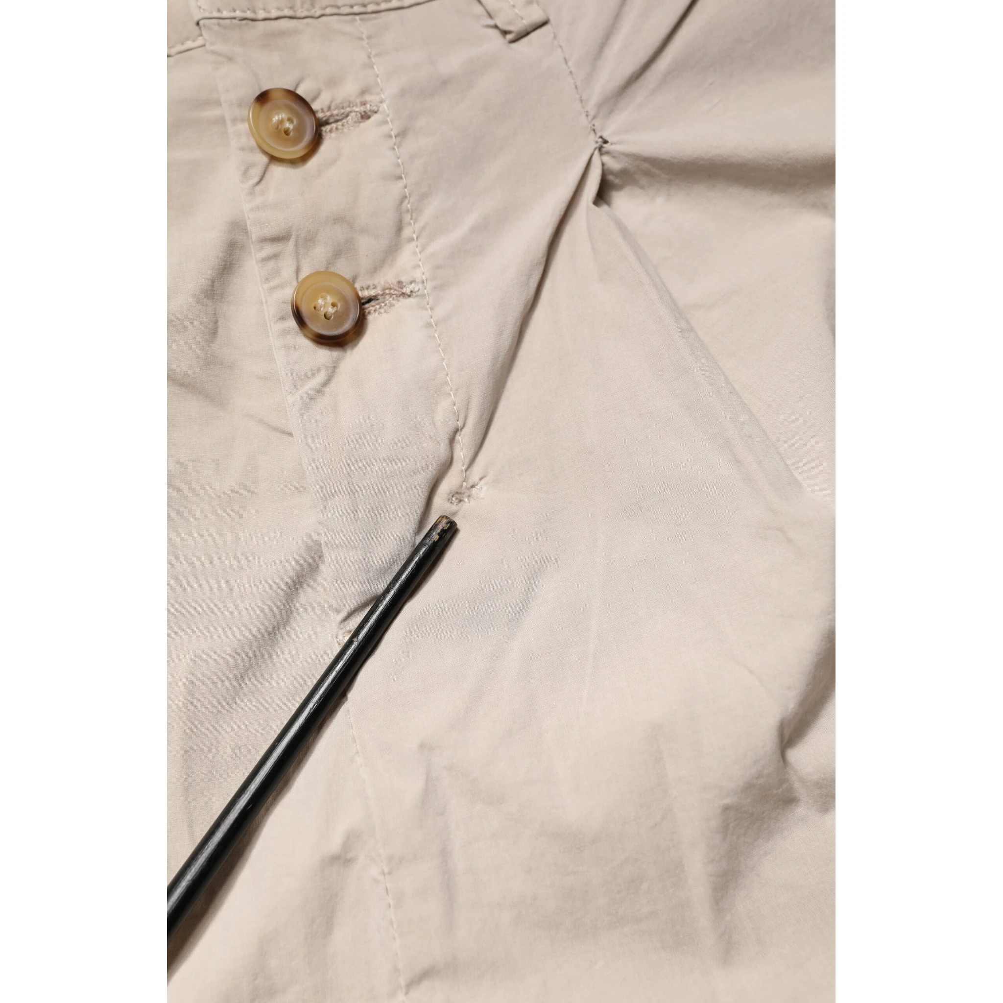 Beige Cotton Stretch Slim Fit Denim Jeans