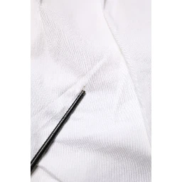 White Cotton Stretch Tapered Mid Waist Chino Pants