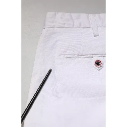 White Cotton Skinny Fit Mid Waist Denim Trouser Jeans