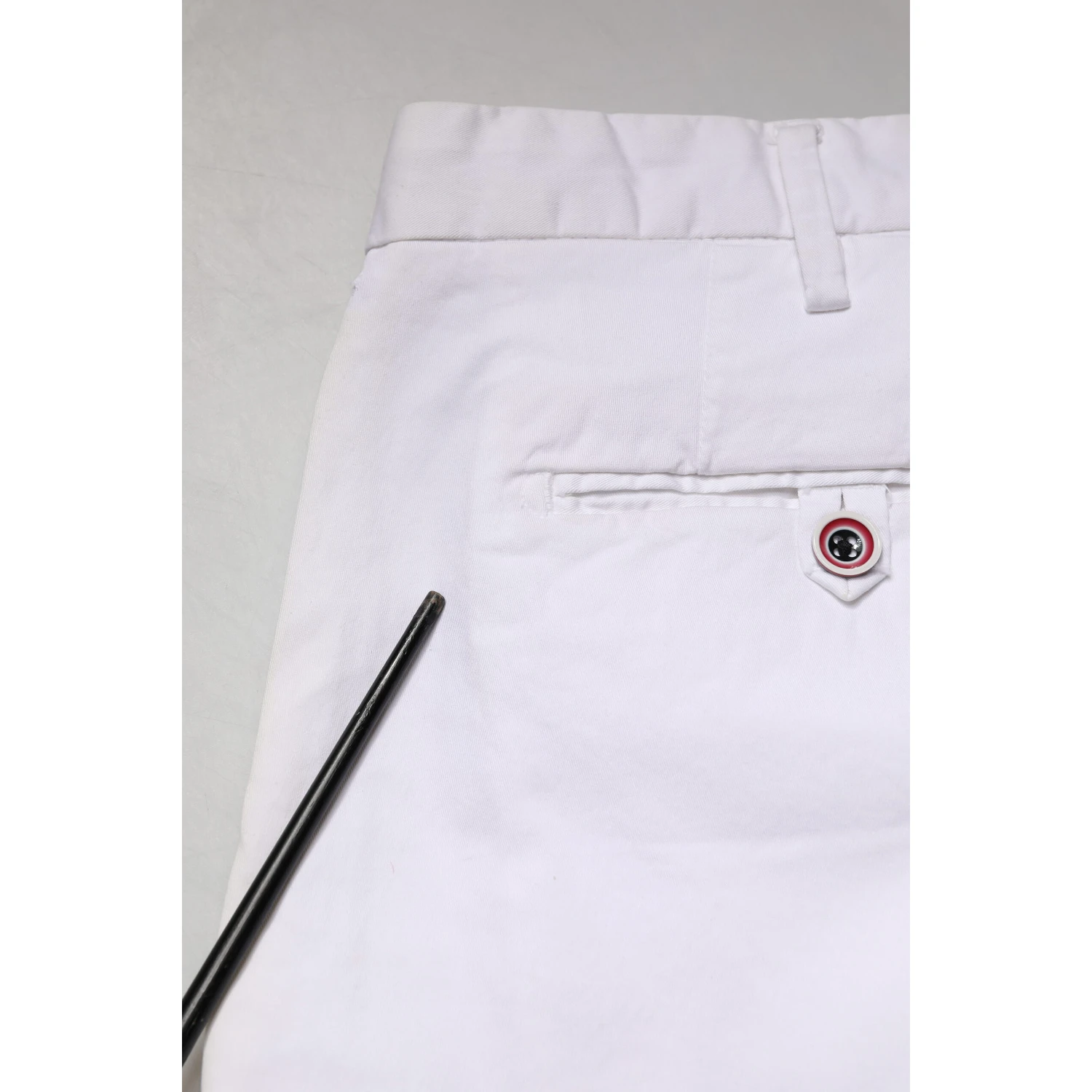White Cotton Skinny Fit Mid Waist Denim Trouser Jeans