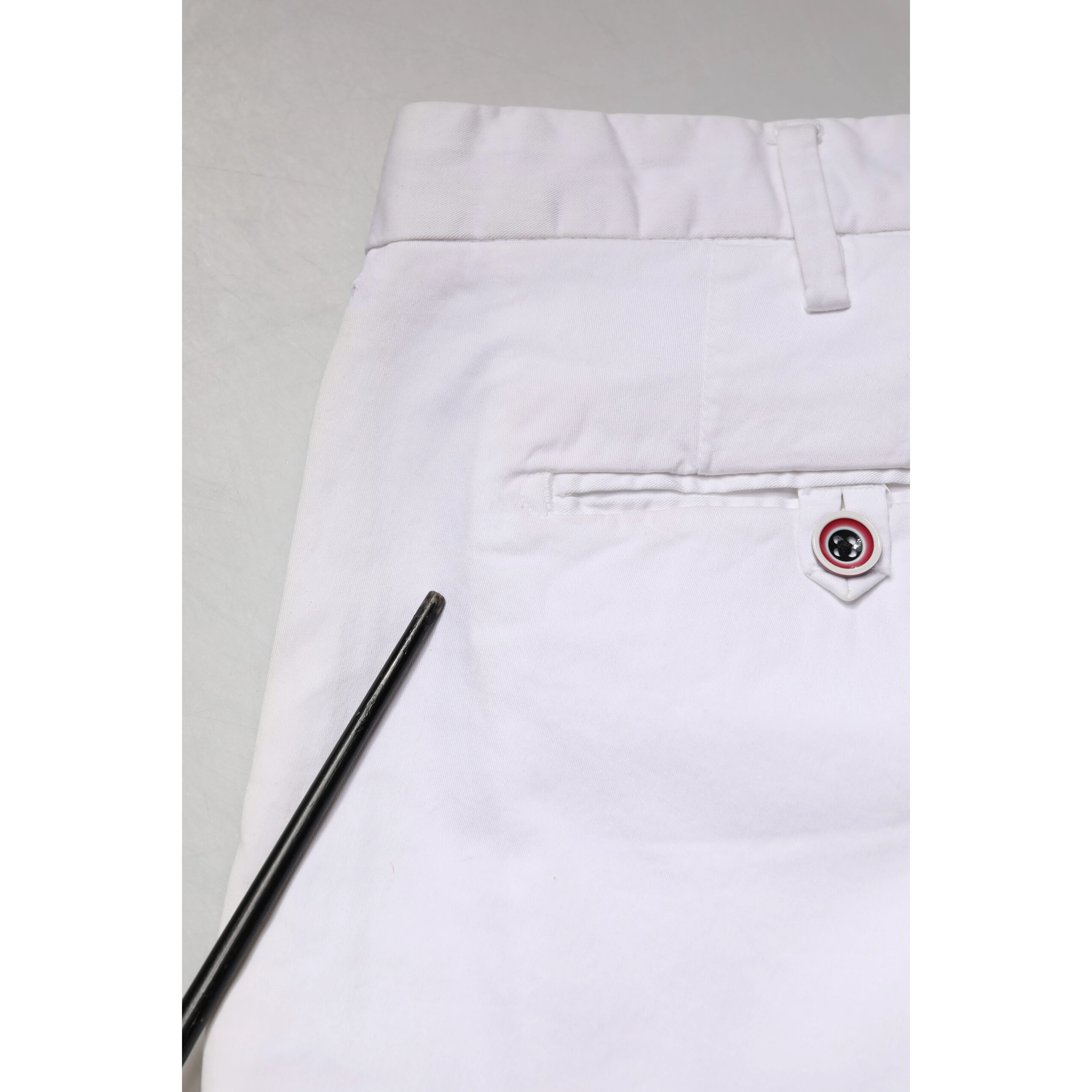 White Cotton Skinny Fit Mid Waist Denim Trouser Jeans