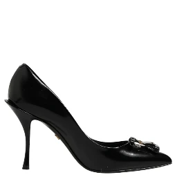 Black Bag Embellished Heels Pumps Shoes