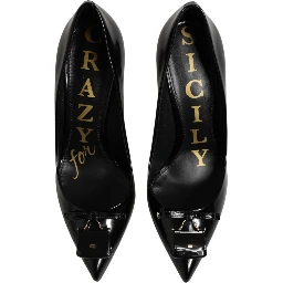 Black Bag Embellished Heels Pumps Shoes