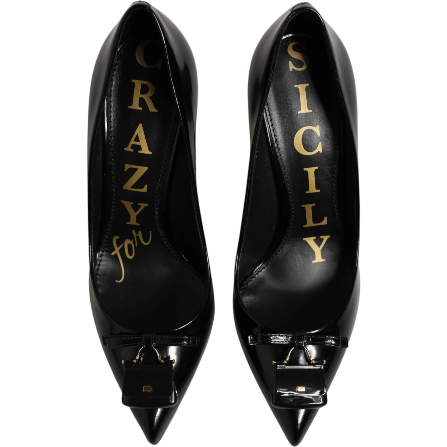 Black Bag Embellished Heels Pumps Shoes