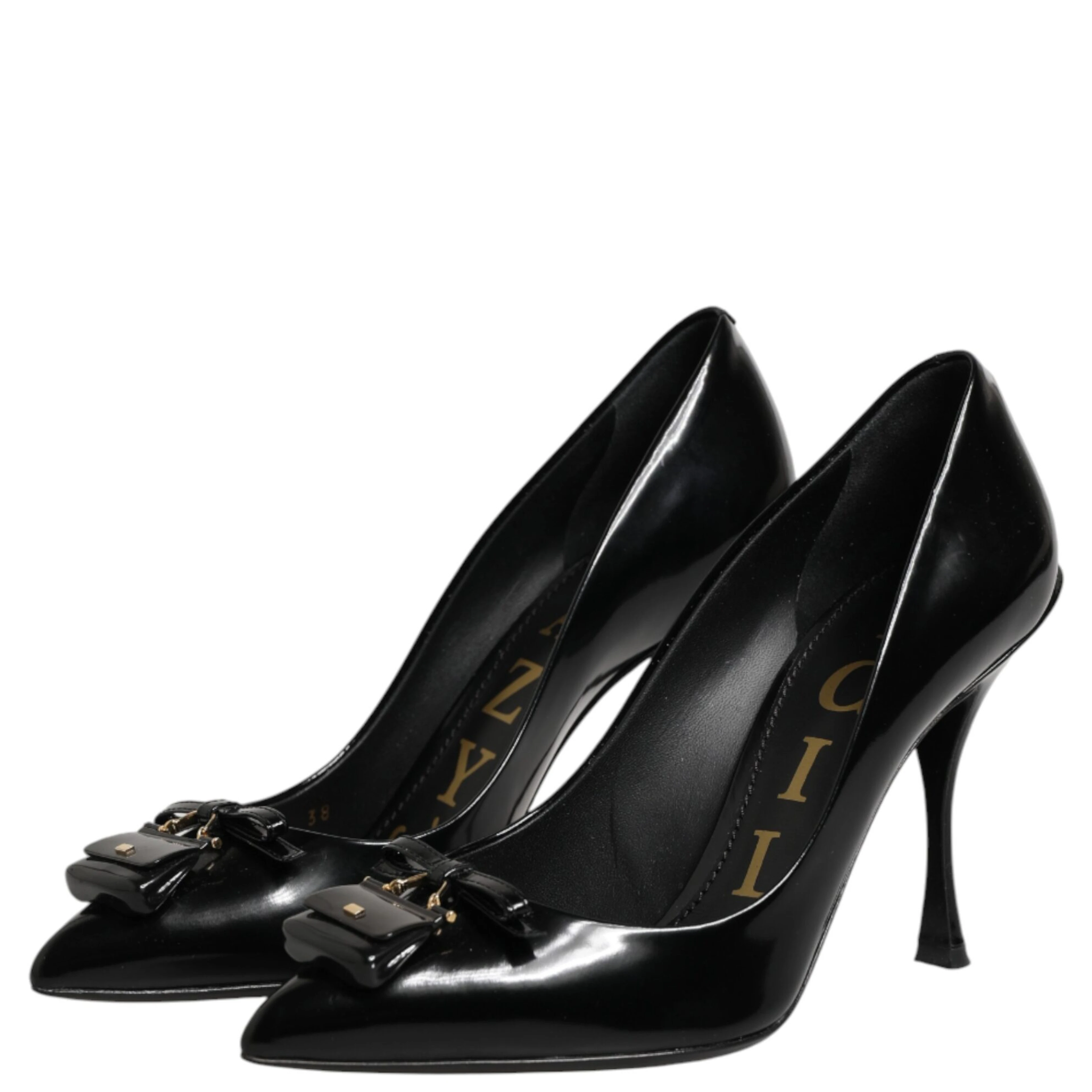 Black Bag Embellished Heels Pumps Shoes