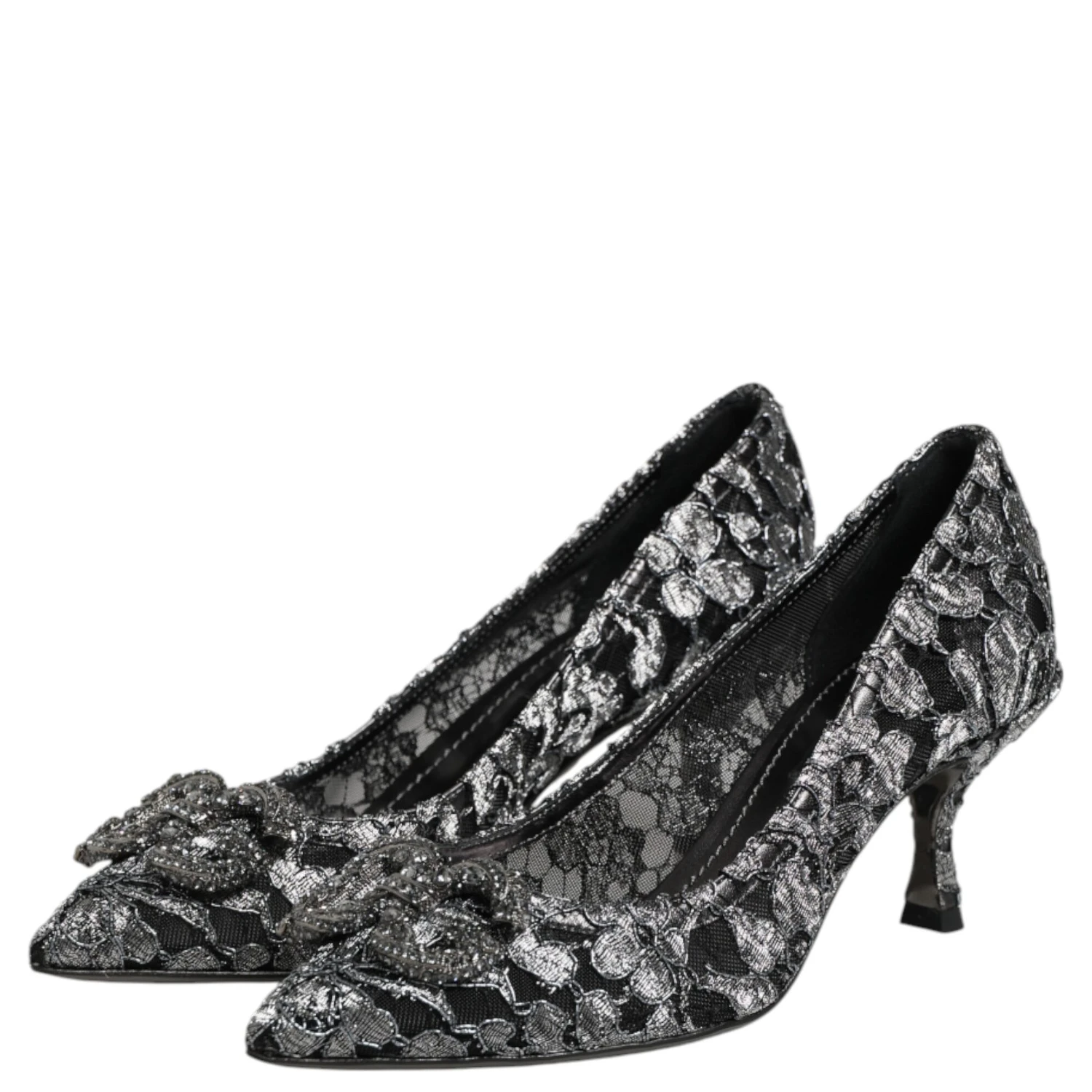 Silver Lace DG Amore Heels Pumps Shoes