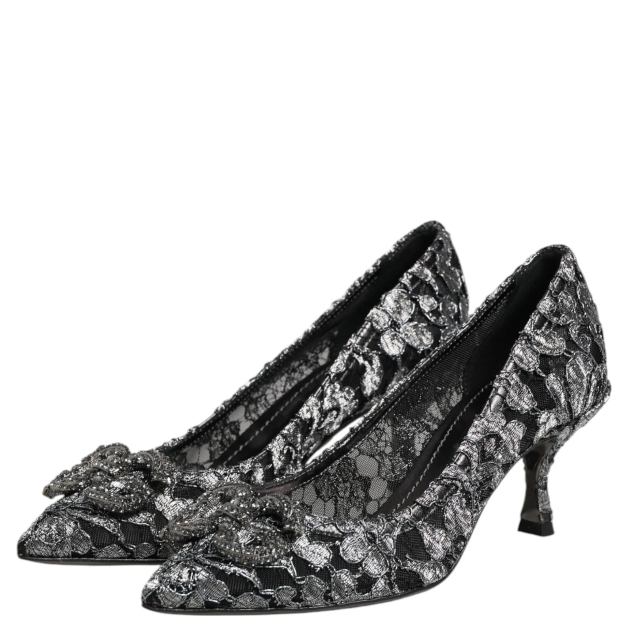 Silver Lace DG Amore Heels Pumps Shoes