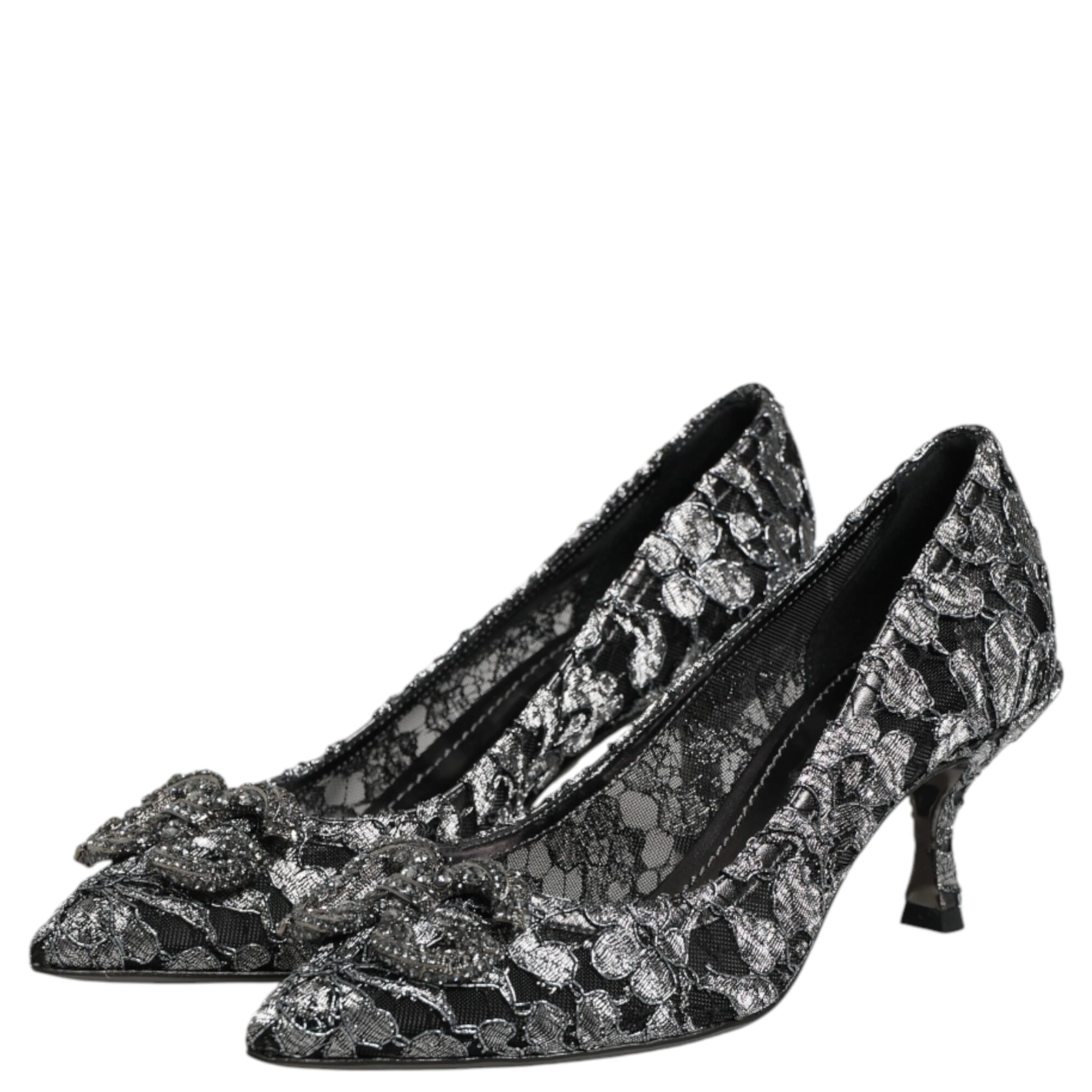Silver Lace DG Amore Heels Pumps Shoes