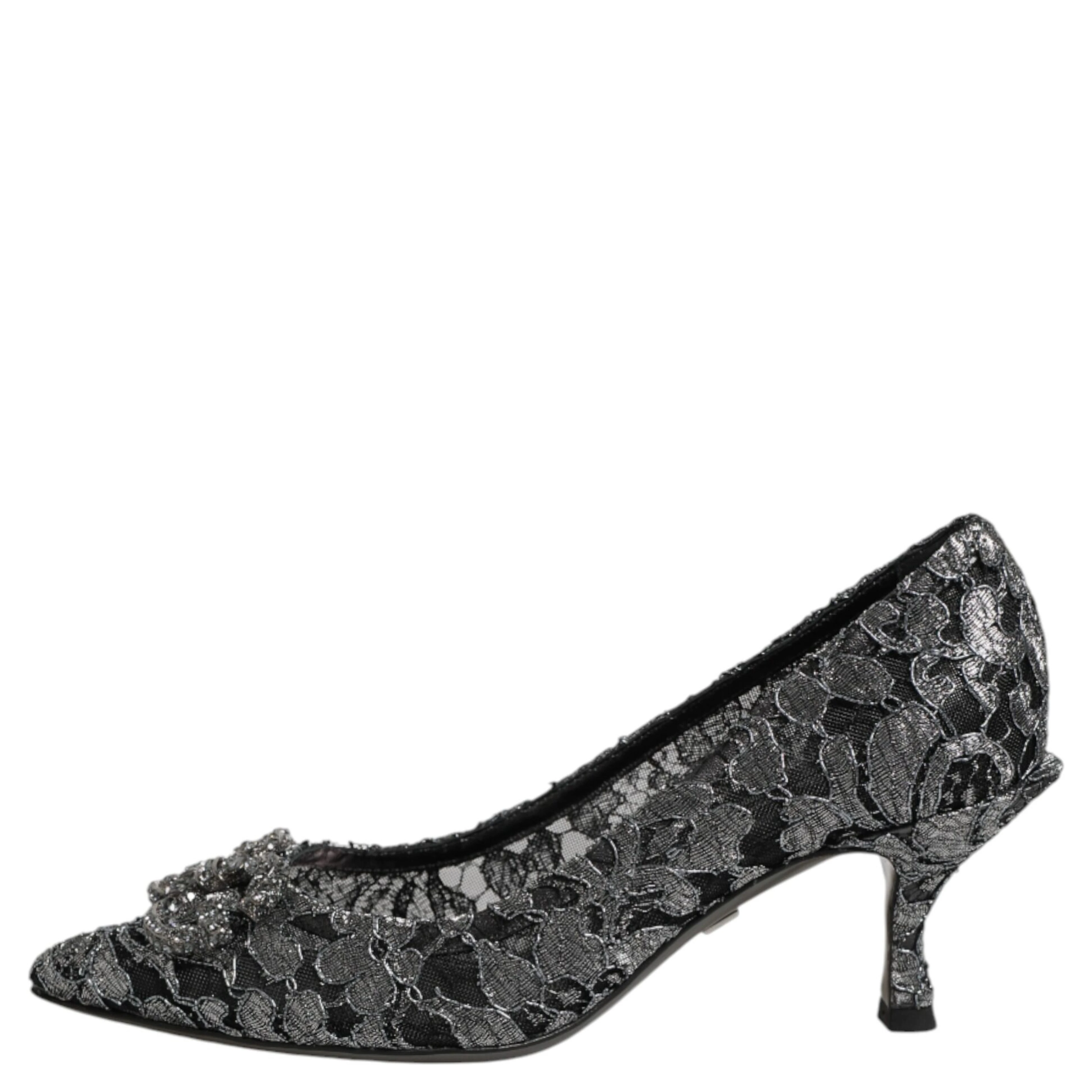 Silver Lace DG Amore Heels Pumps Shoes