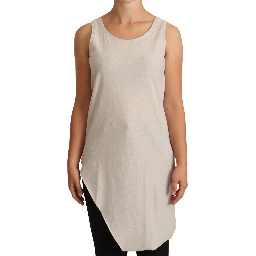 Light Gray 100% Cotton Sleeveless Razor Back Tank Top