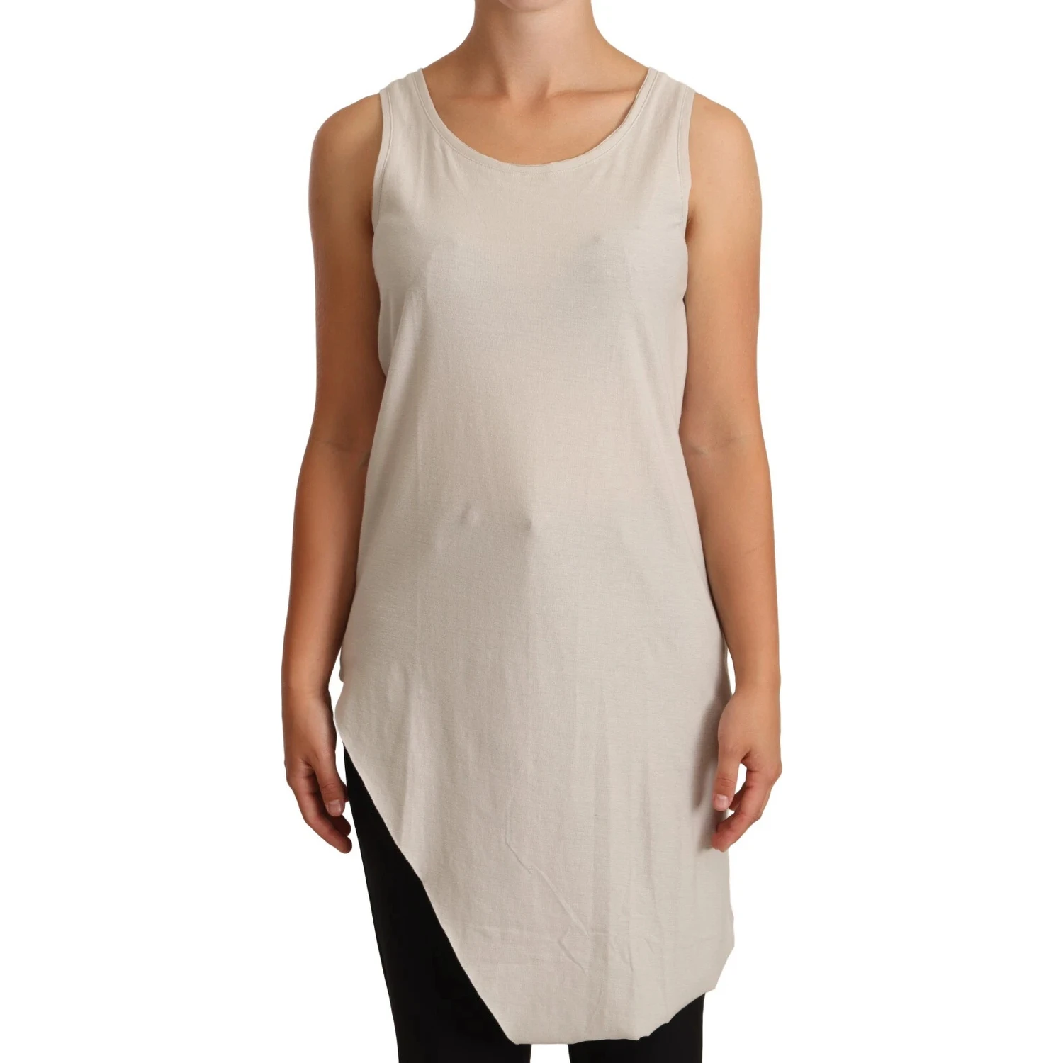 Light Gray 100% Cotton Sleeveless Razor Back Tank Top