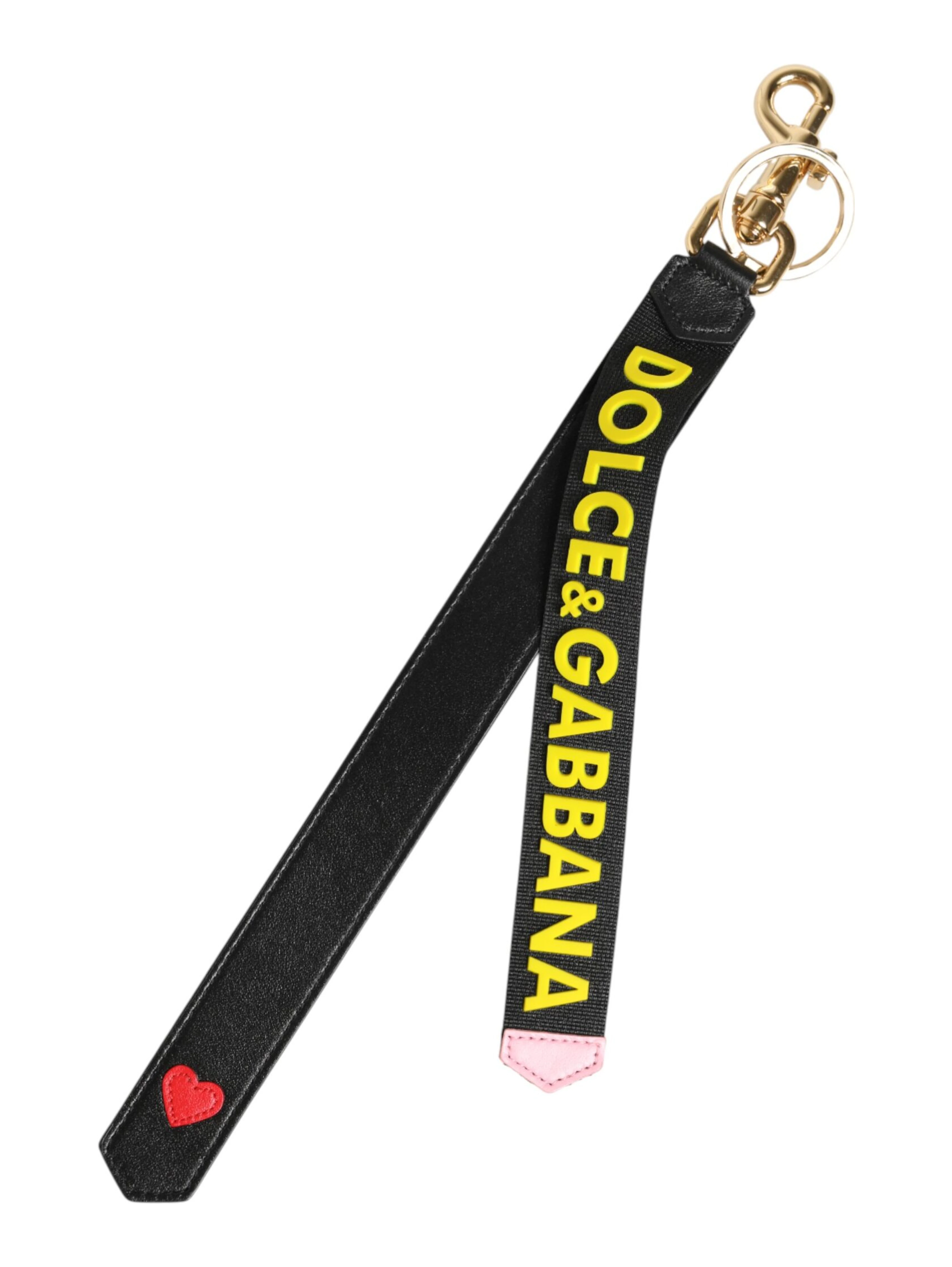 Black Yellow Logo Letaher Brass Holder Keychain Keyring