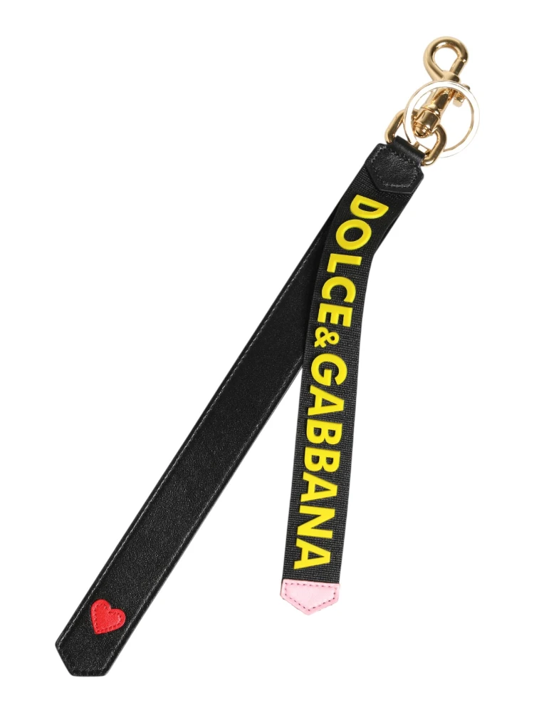 Black Yellow Logo Letaher Brass Holder Keychain Keyring alternative