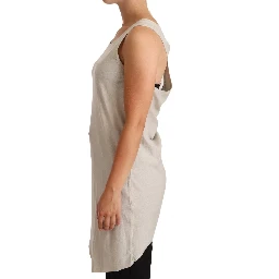 Light Gray 100% Cotton Sleeveless Razor Back Tank Top