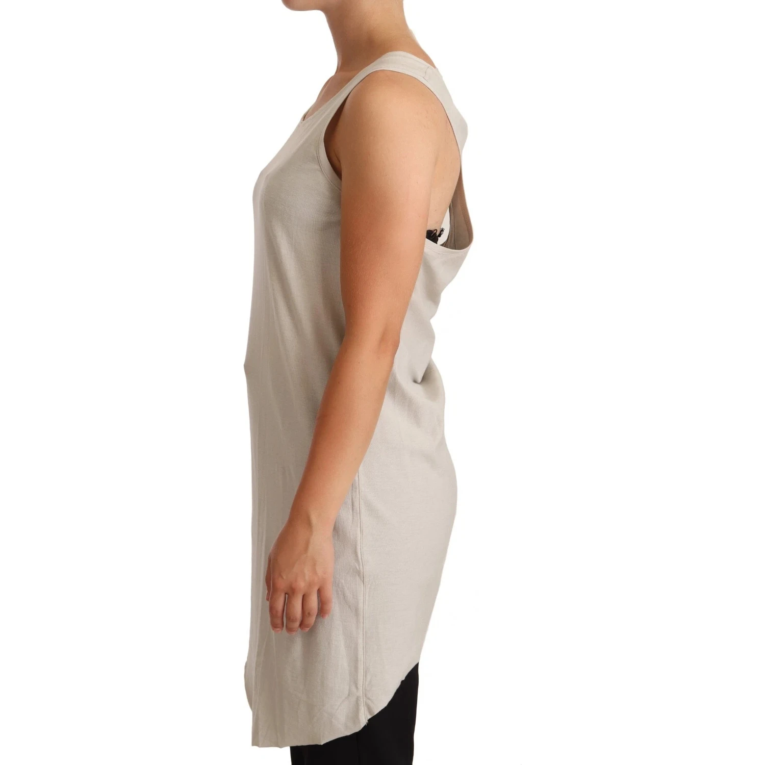 Light Gray 100% Cotton Sleeveless Razor Back Tank Top