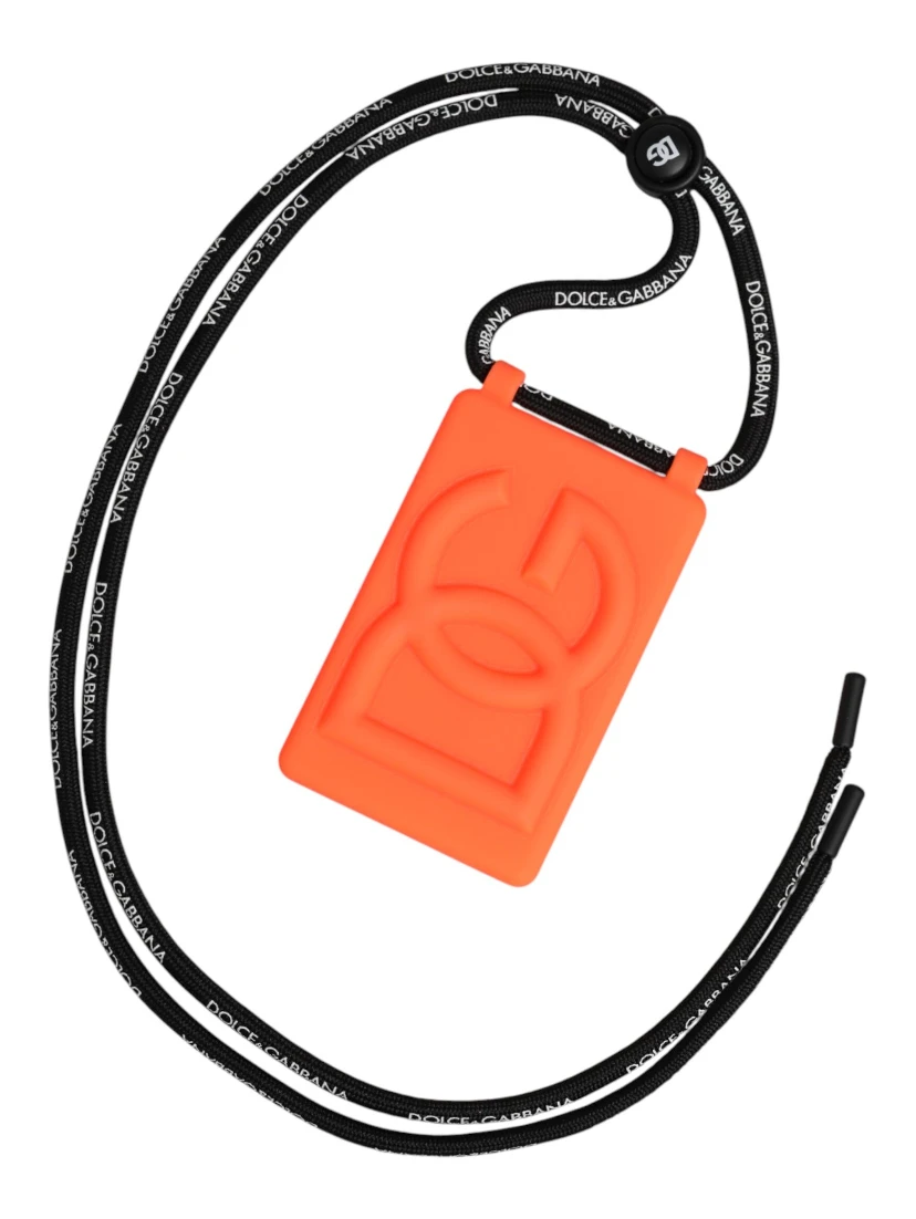 Holder Neon Orange Rubber DG Embossed Adjustable Badge