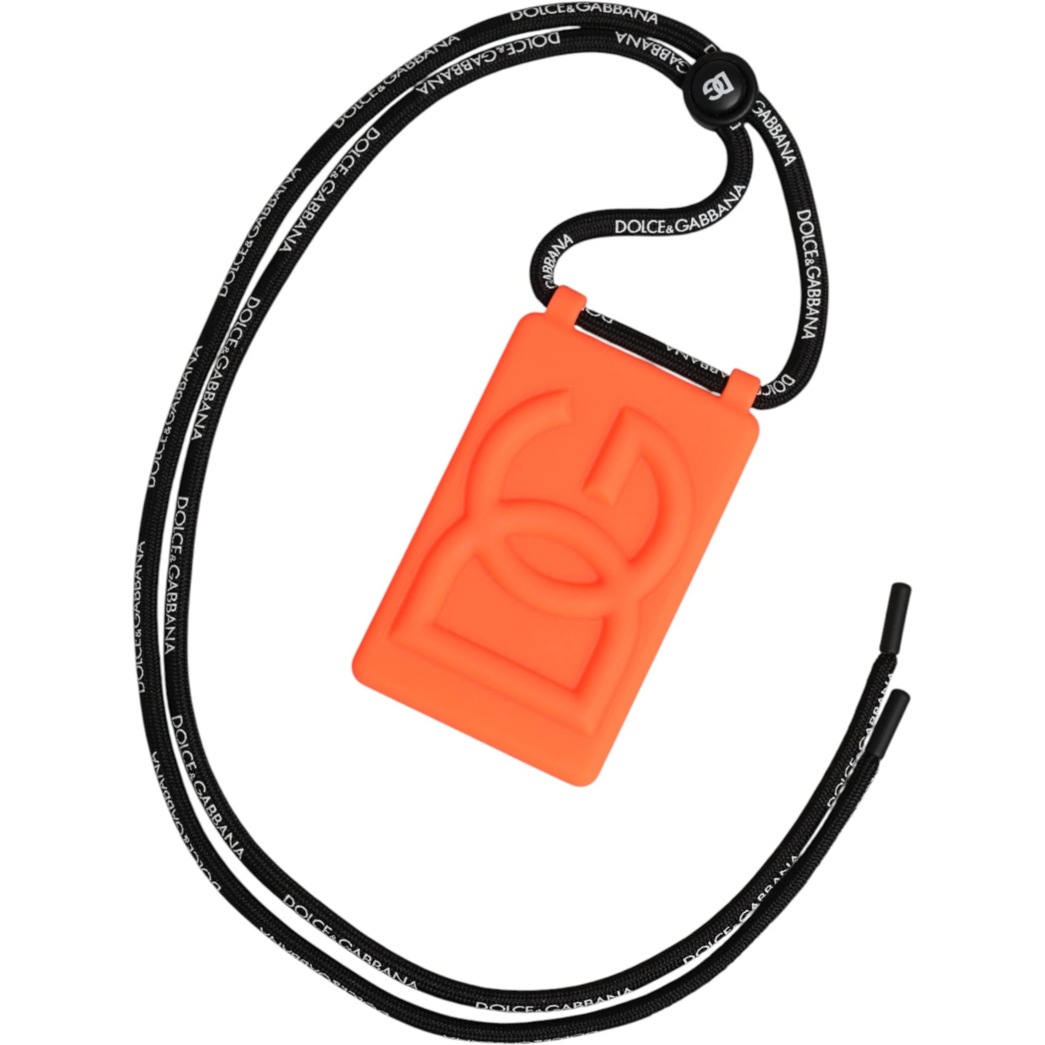 Holder Neon Orange Rubber DG Embossed Adjustable Badge