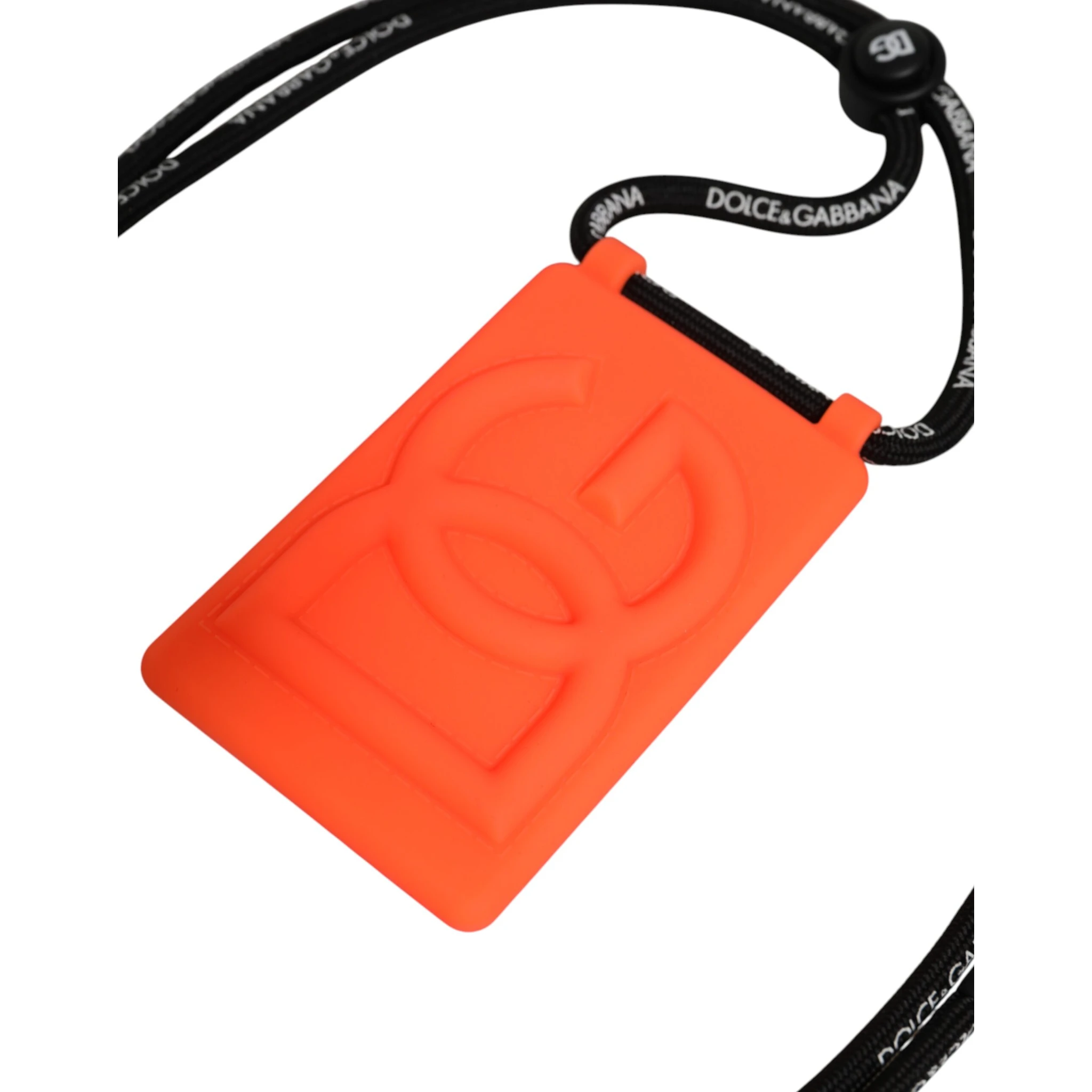 Holder Neon Orange Rubber DG Embossed Adjustable Badge