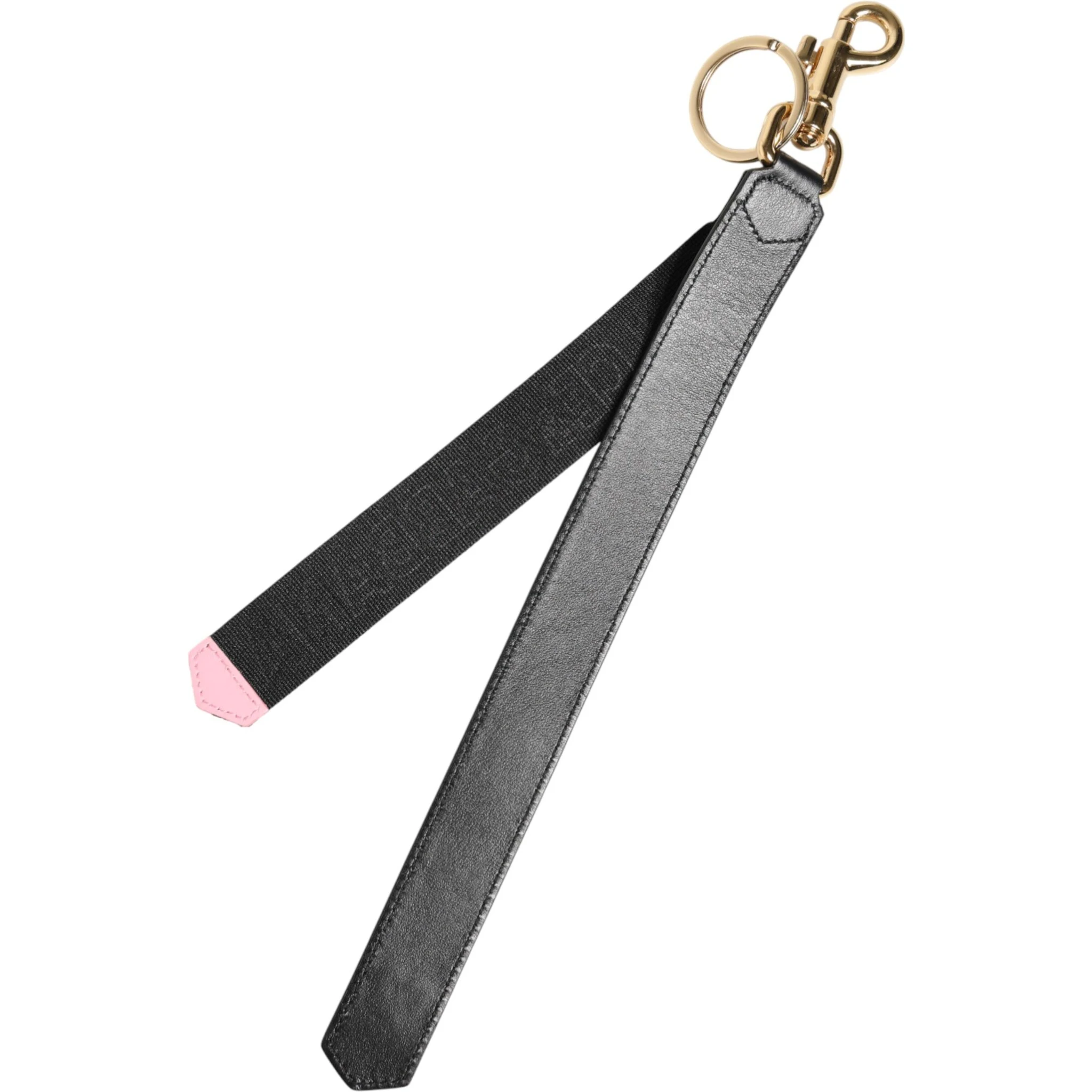 Black Yellow Logo Letaher Brass Holder Keychain Keyring
