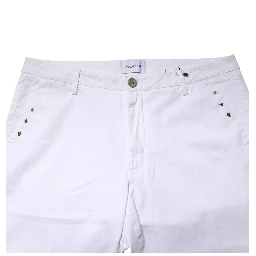 White Skinny Fit Mid Waist Men Denim Trouser Jeans