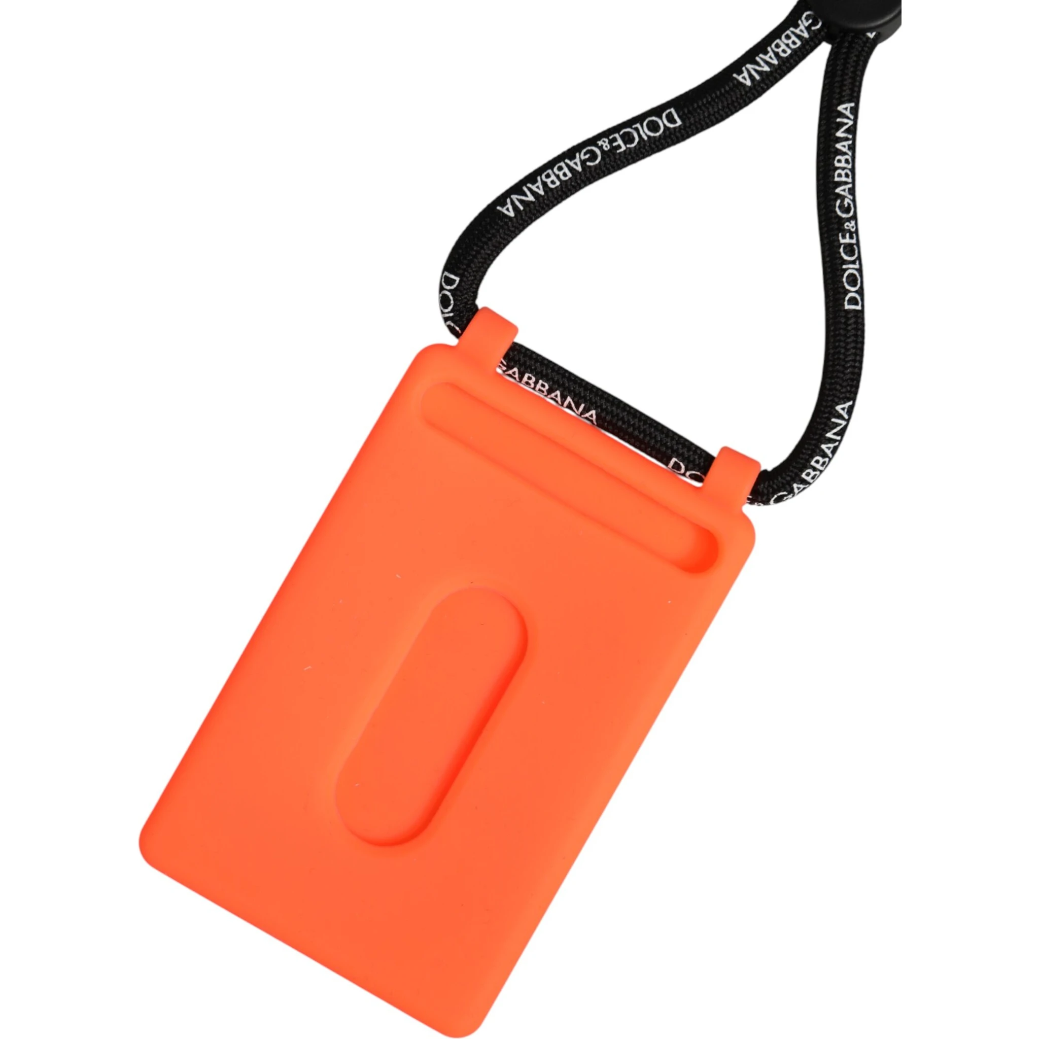 Holder Neon Orange Rubber DG Embossed Adjustable Badge