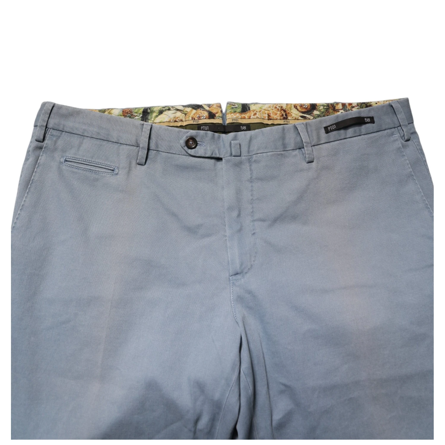Blue Men Chino Mid Waist Tapered Fit Trouser Pants