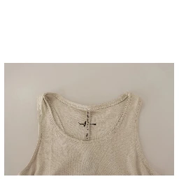 Light Gray 100% Cotton Sleeveless Razor Back Tank Top