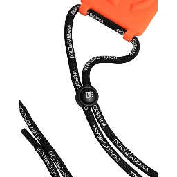Holder Neon Orange Rubber DG Embossed Adjustable Badge