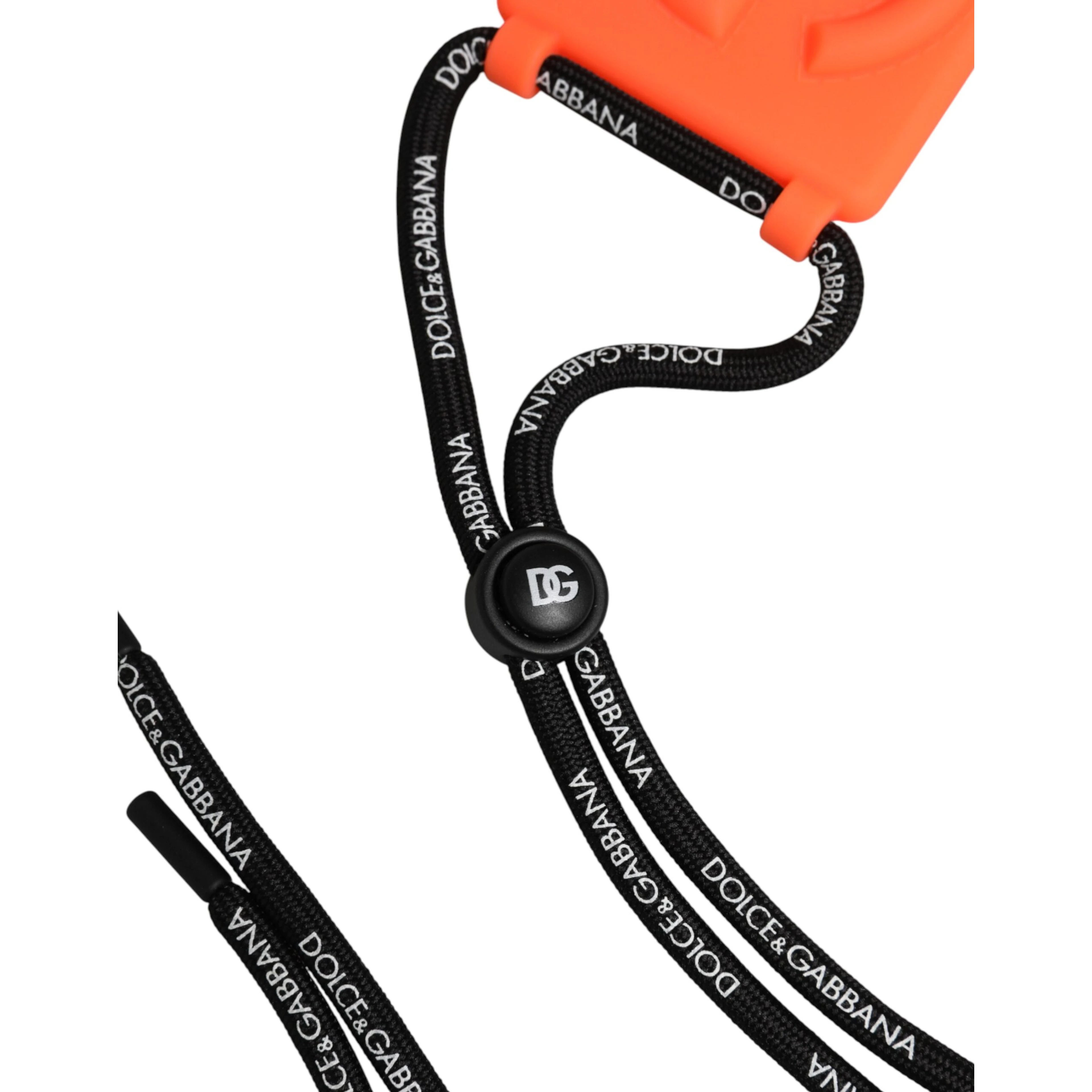 Holder Neon Orange Rubber DG Embossed Adjustable Badge
