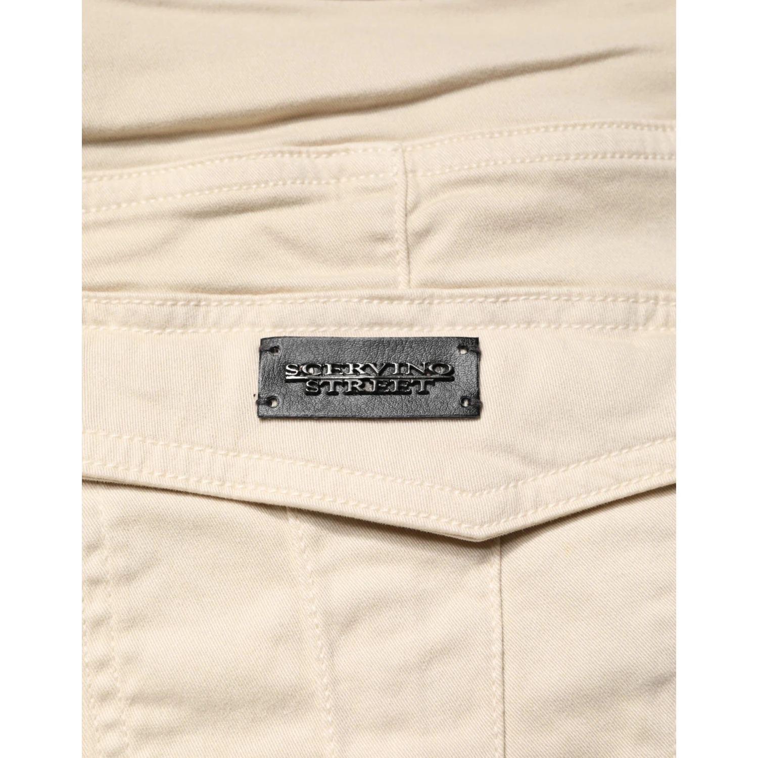 Beige Skinny Fit Mid Waist Men Denim Jeans