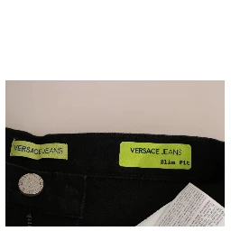 Dark Black Dora Slim Fit Denim Pants