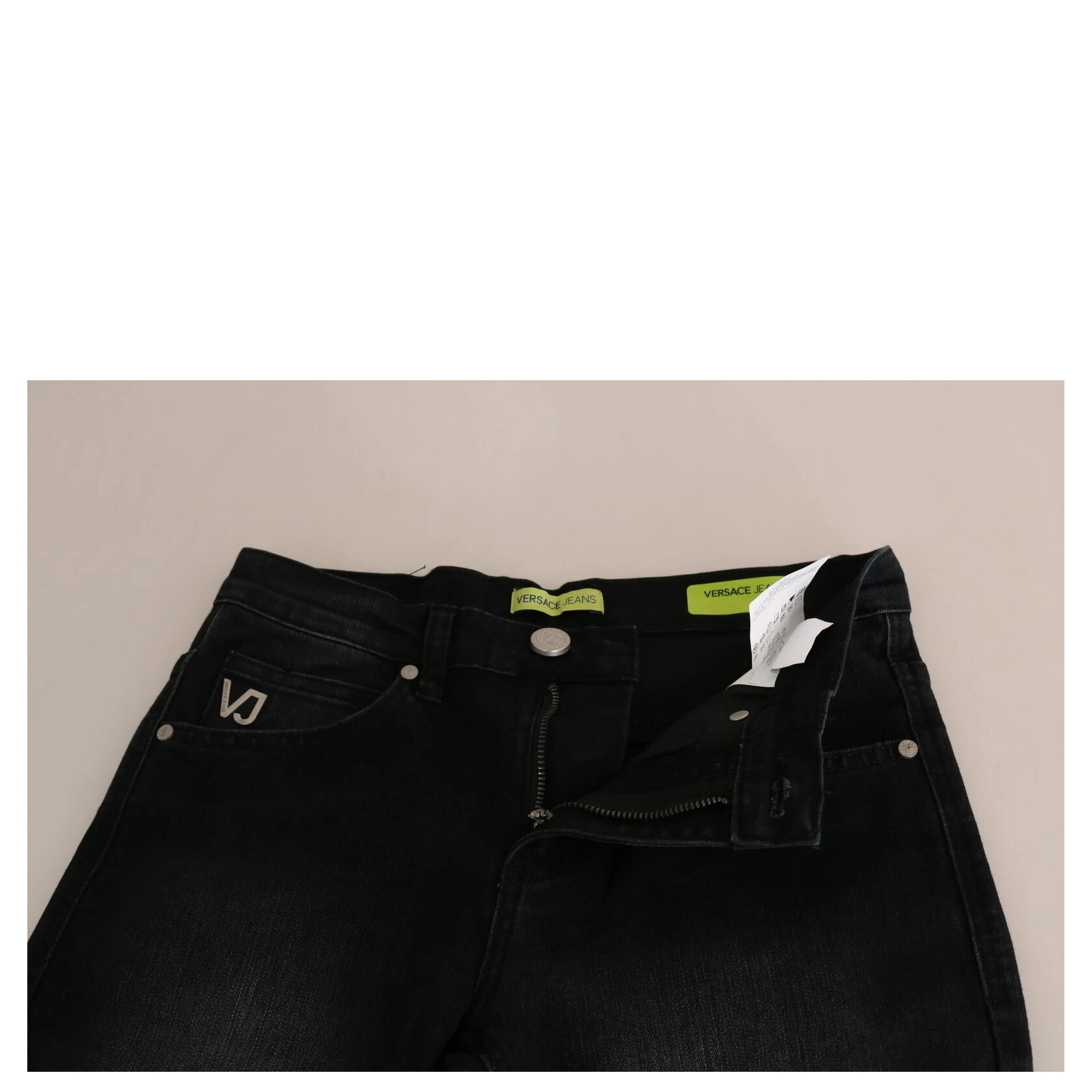 Dark Black Dora Slim Fit Denim Pants