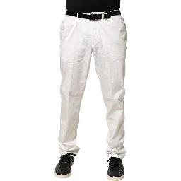 White Tapered Dress Formal Trouser Pants