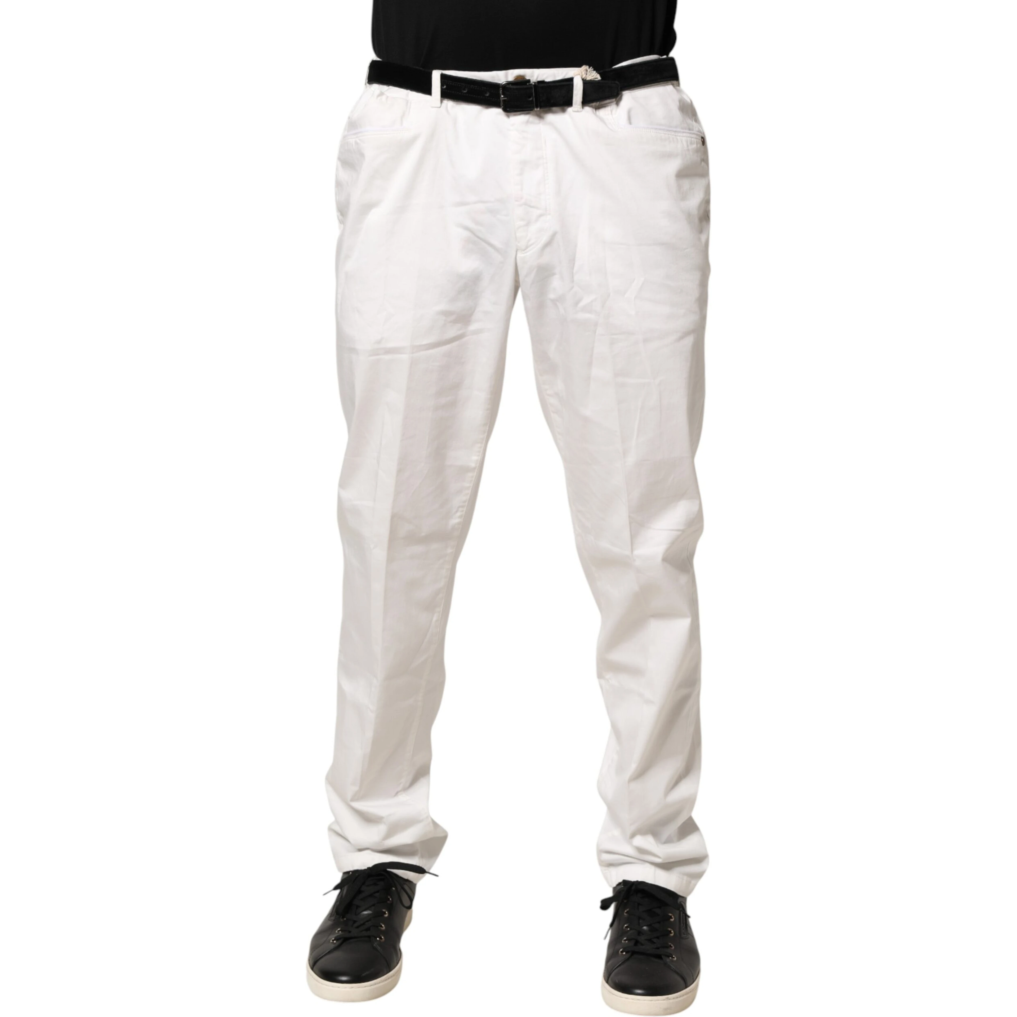 White Tapered Dress Formal Trouser Pants