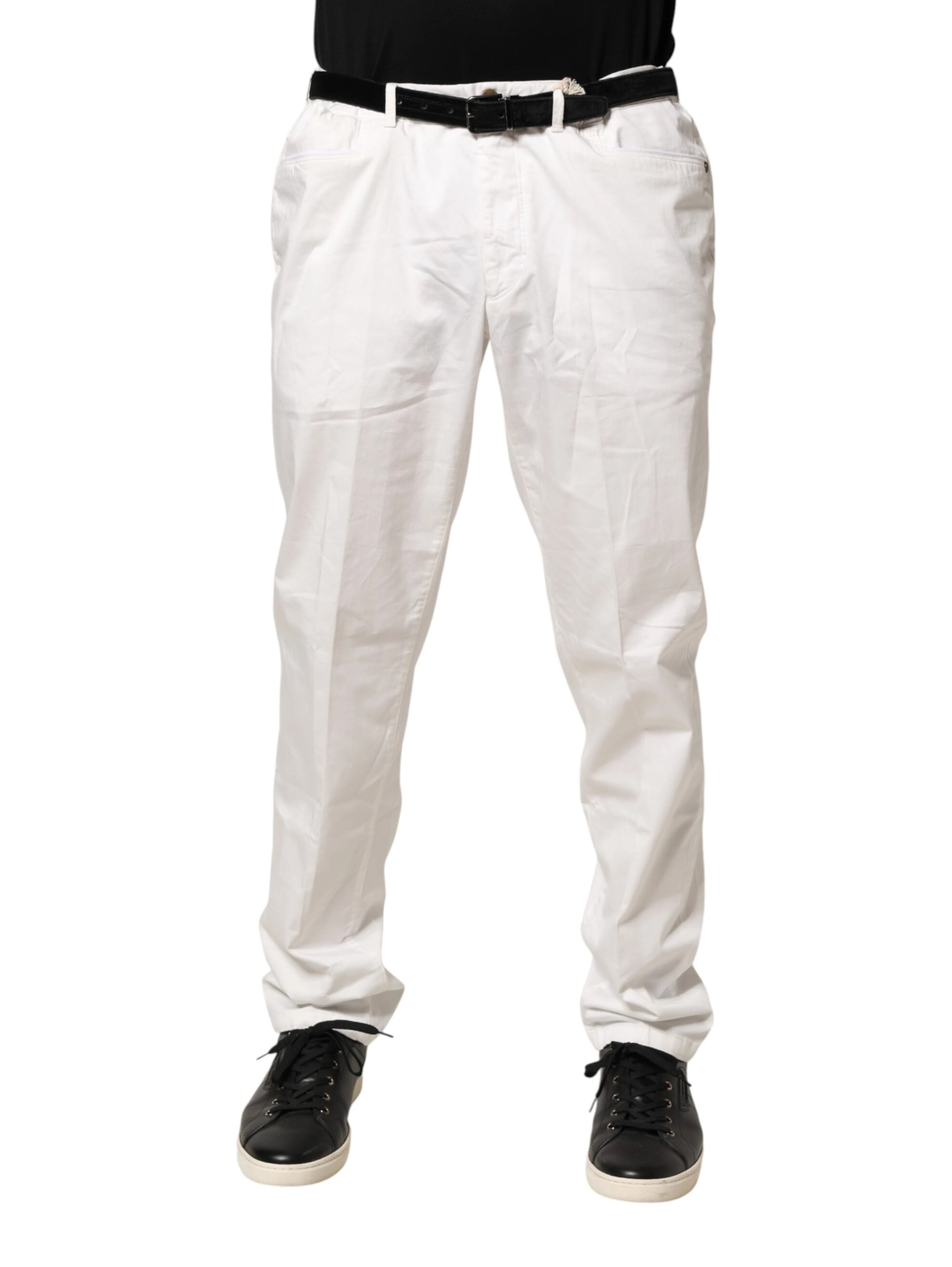 White Tapered Dress Formal Trouser Pants