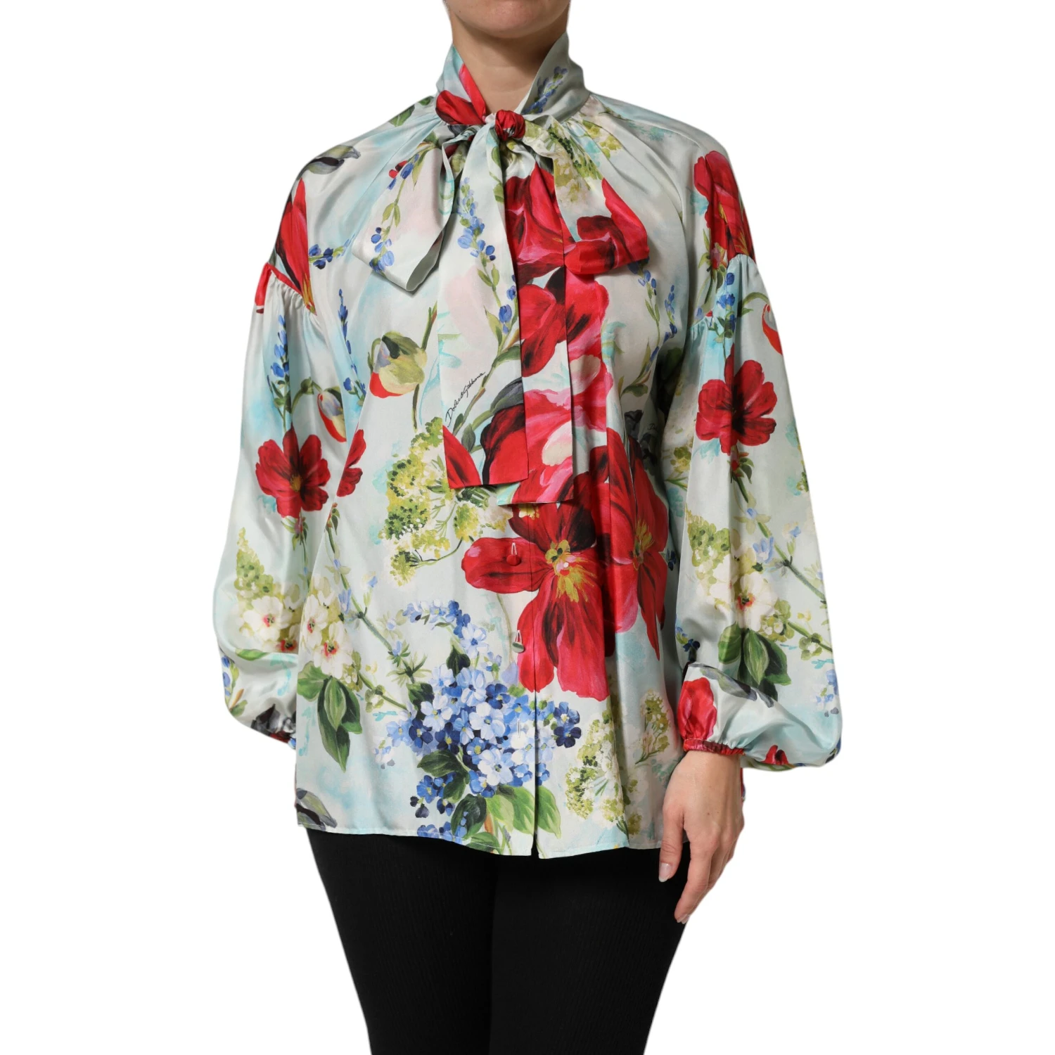 Multicolor Floral Long Sleeves Blouse Top
