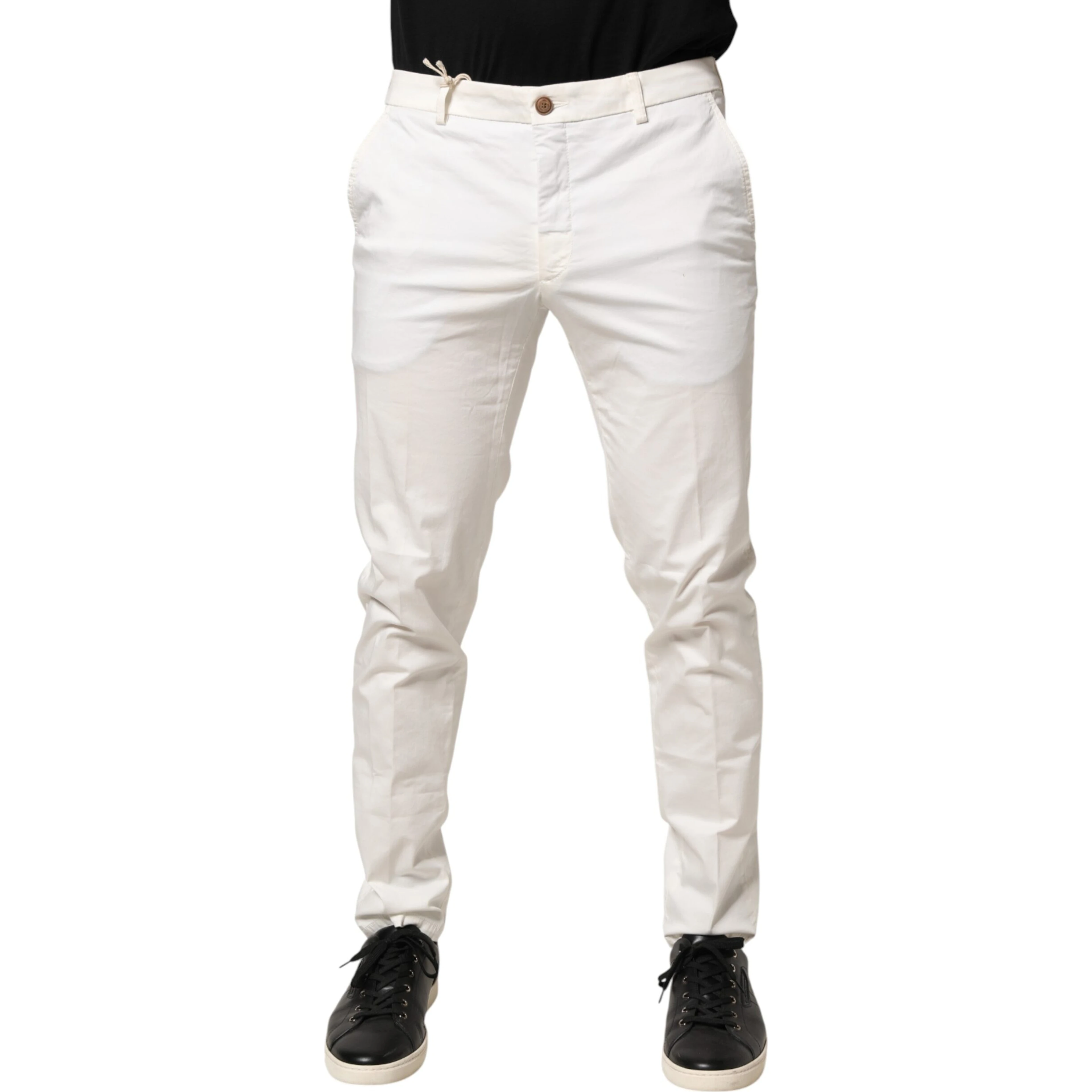 White Tapered Dress Formal Trouser Pants