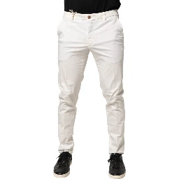 White Tapered Dress Formal Trouser Pants