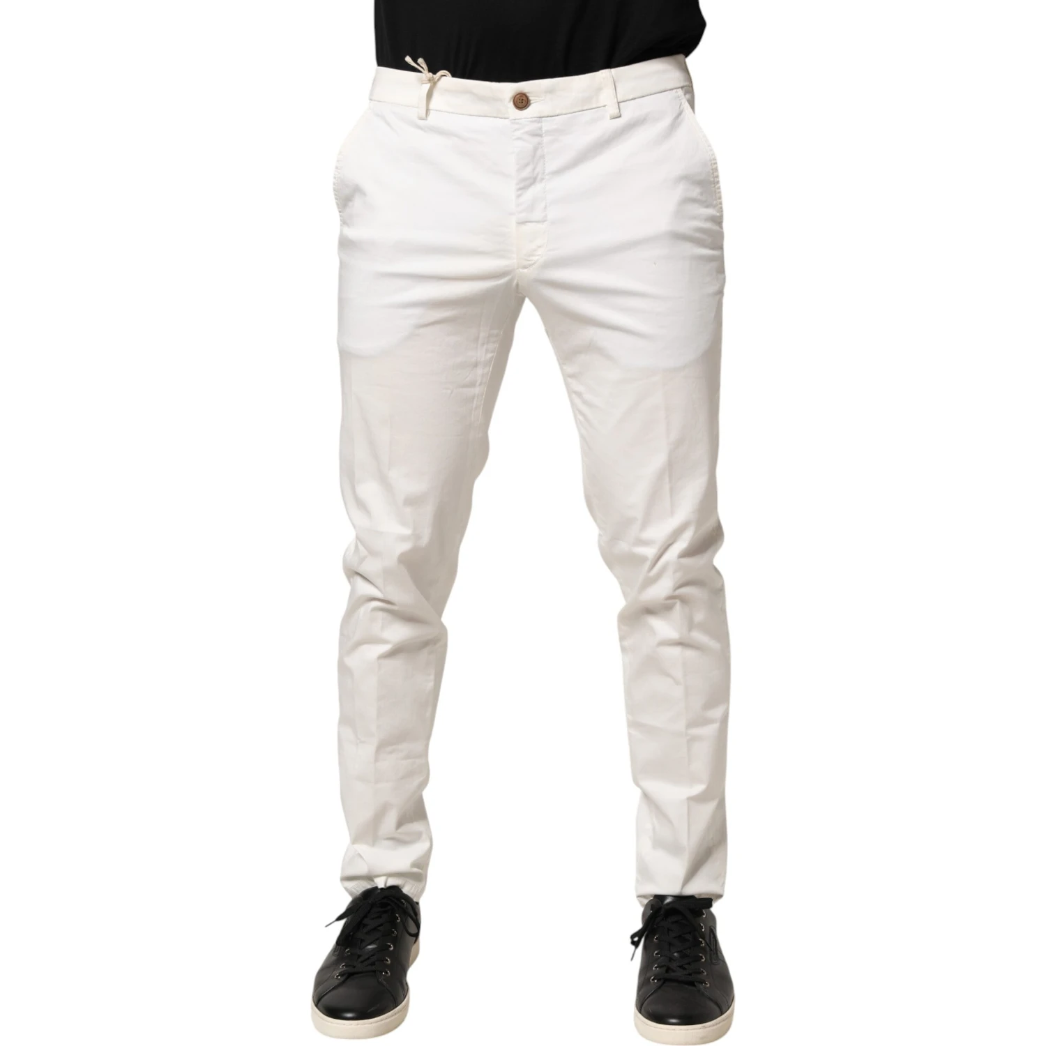 White Tapered Dress Formal Trouser Pants