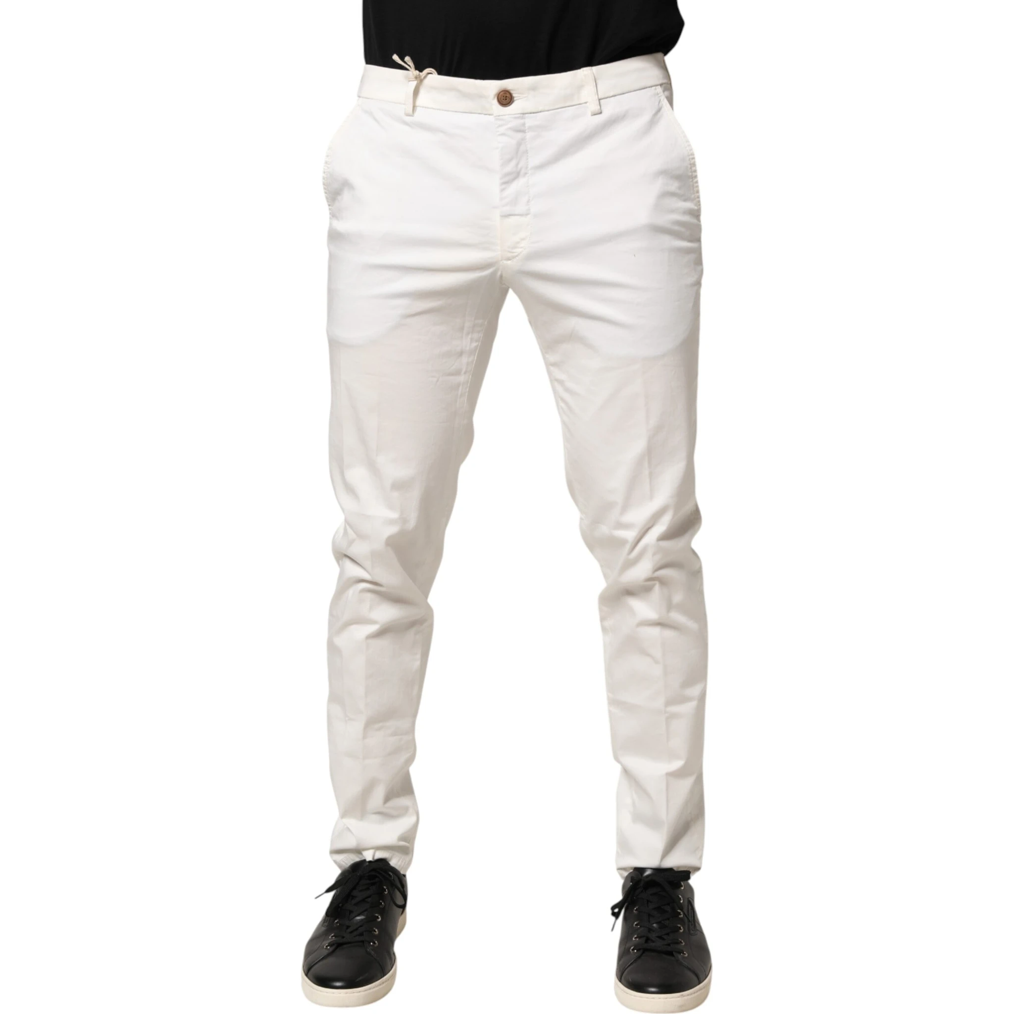 White Tapered Dress Formal Trouser Pants