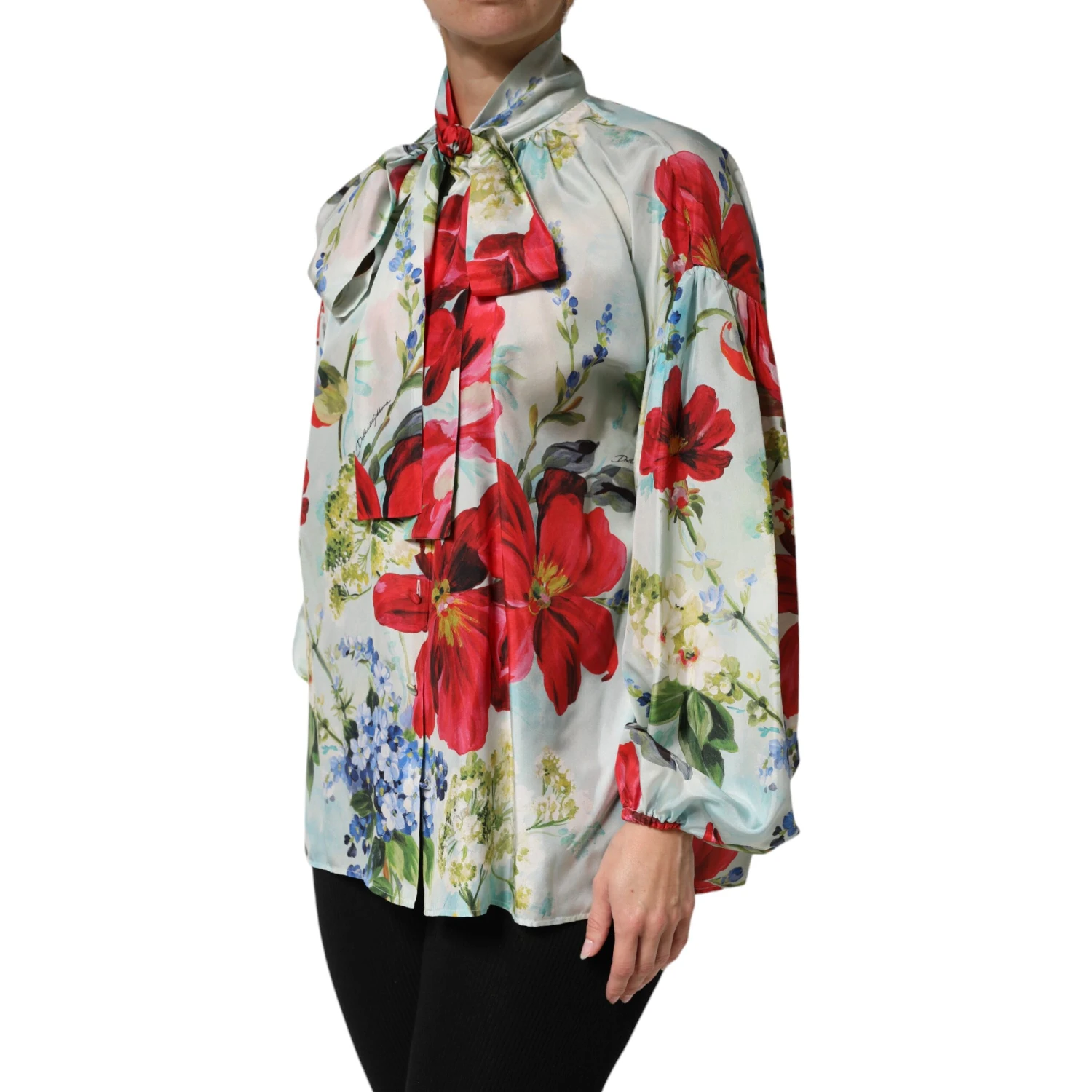 Multicolor Floral Long Sleeves Blouse Top