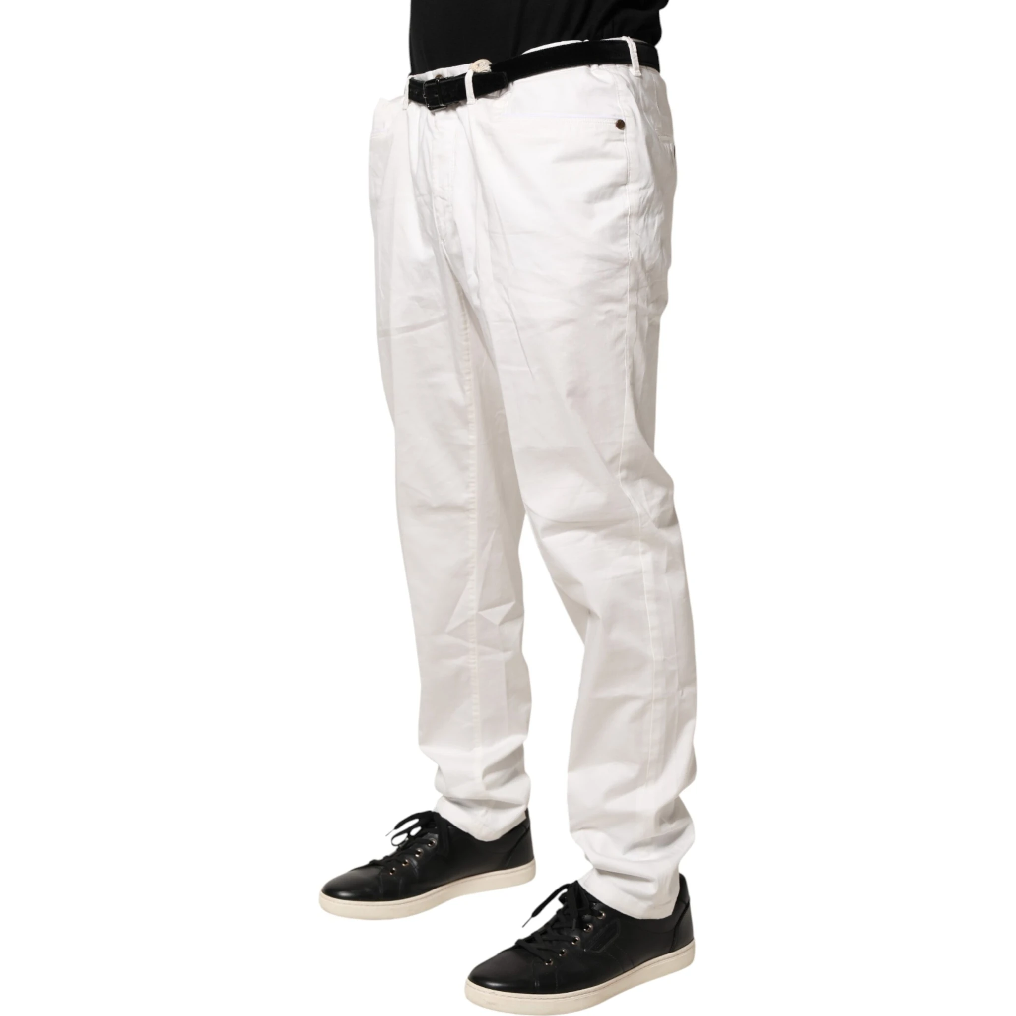 White Tapered Dress Formal Trouser Pants