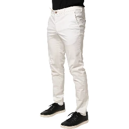 White Tapered Dress Formal Trouser Pants