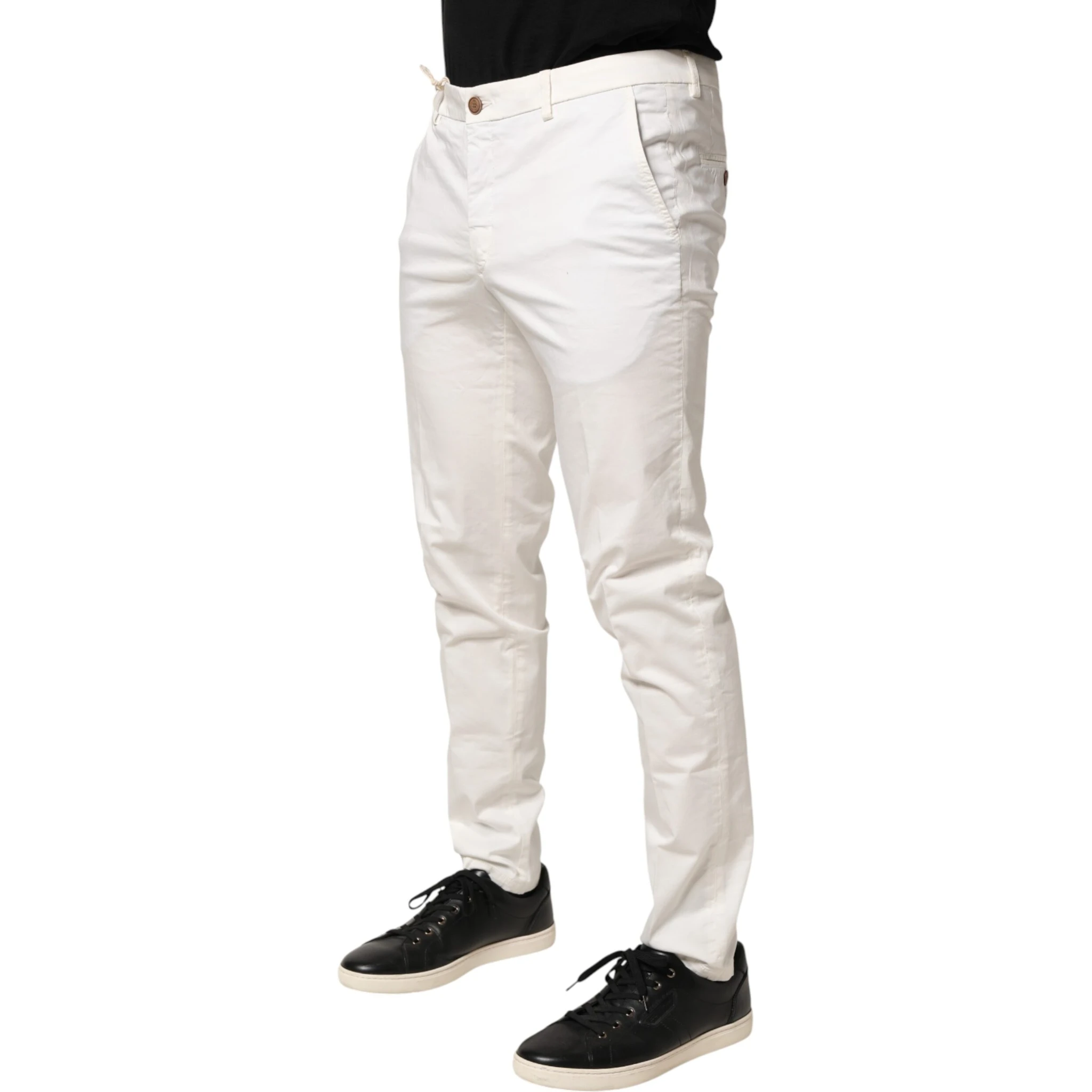 White Tapered Dress Formal Trouser Pants