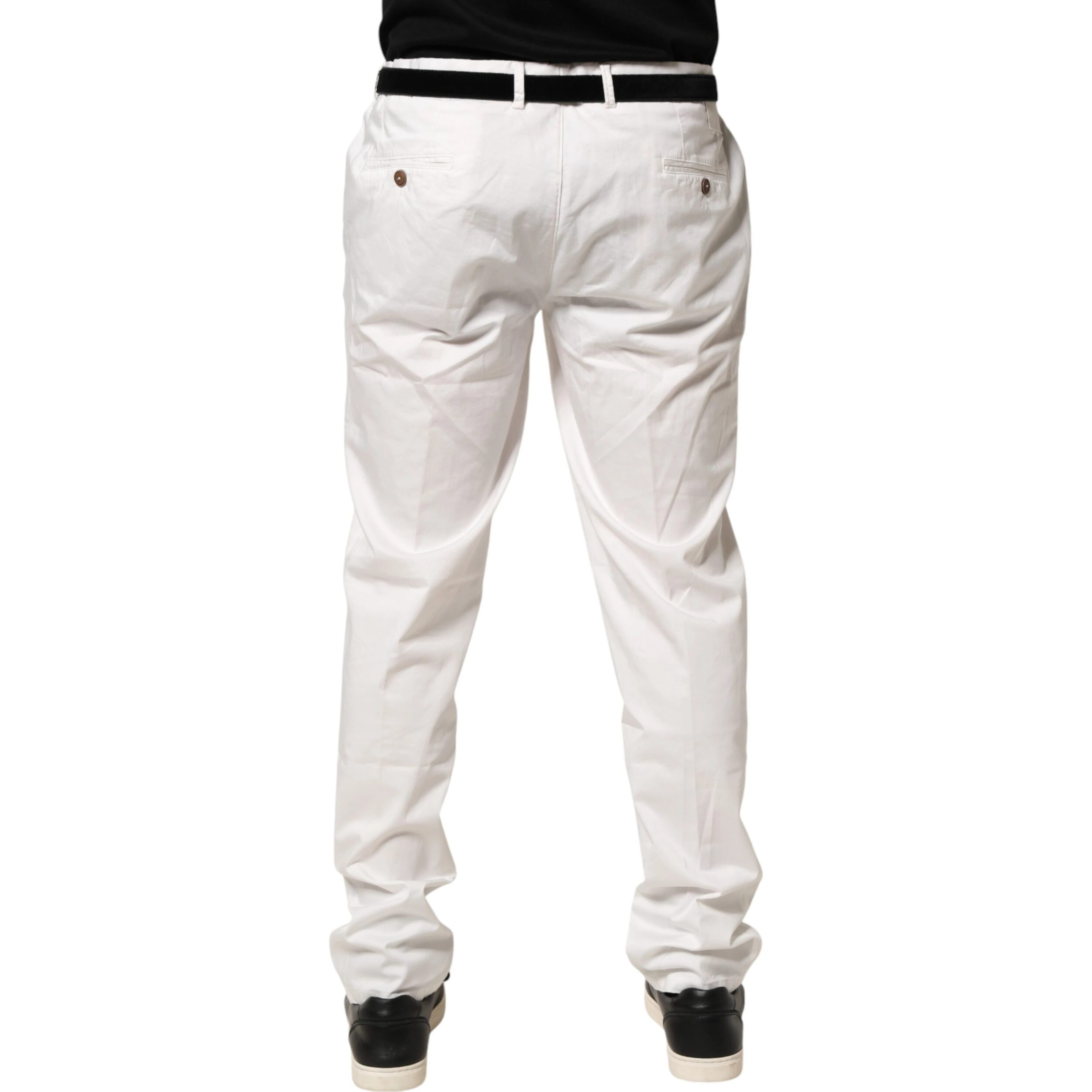 White Tapered Dress Formal Trouser Pants